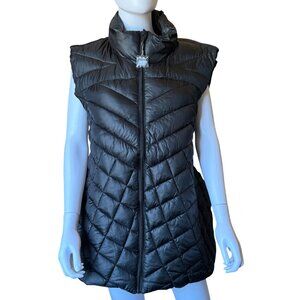 Big Chill Down Blend Quilted Puffer Vest Black Full Zip Lightweight Womens Sz 3X
